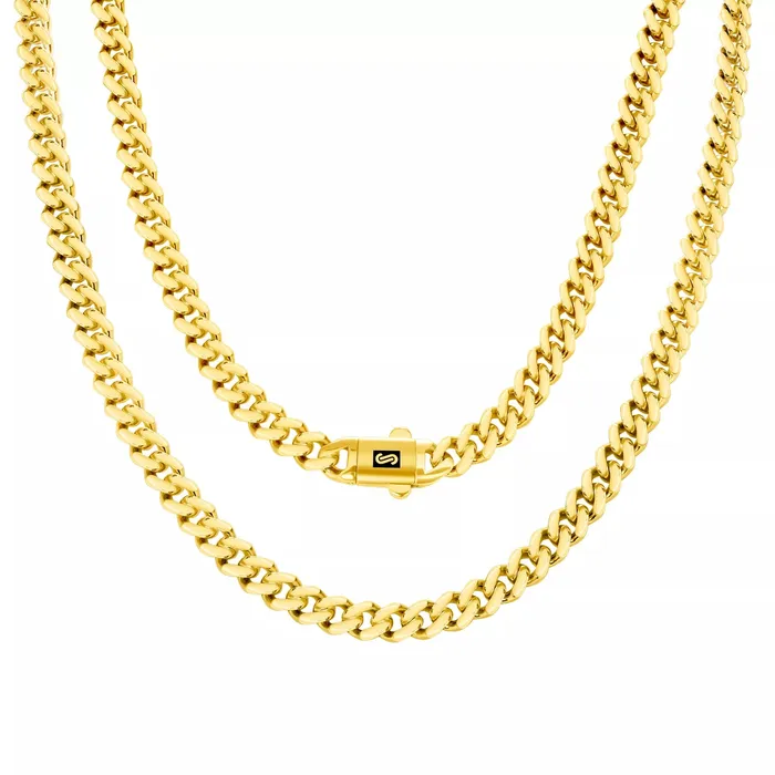 Goldiacom Necklaces 10k Yellow Gold Royal Monaco Miami Cuban Link 6mm Chain Pendant Necklace 28 Goldiacom Necklaces 10k Yellow Gold Royal Monaco Miami Cuban Link 6mm Chain Pendant Necklace 28