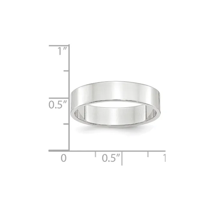 Goldia Rings Solid 14K White Gold 5mm Light Weight Flat MensWomens Wedding Band Ring Size 105 Goldia Rings Solid 14K White Gold 5mm Light Weight Flat MensWomens Wedding Band Ring Size 105