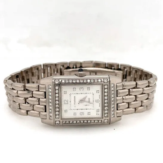 JMS always Watches Original Preowned Jaeger LeCoultre Reverso Hand Wind Diamond Silver Dial Ladies Watch Q2673420 JMS always Watches Original Preowned Jaeger LeCoultre Reverso Hand Wind Diamond Silver Dial Ladies Watch Q2673420
