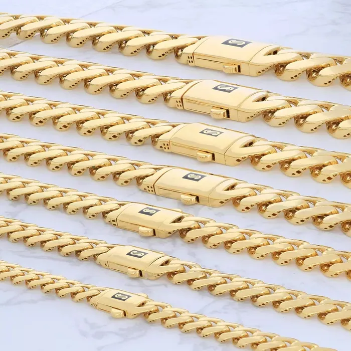 Necklaces 14k Yellow Gold Royal Monaco Miami Cuban Link 9mm Chain Pendant Necklace 26 Goldiacom