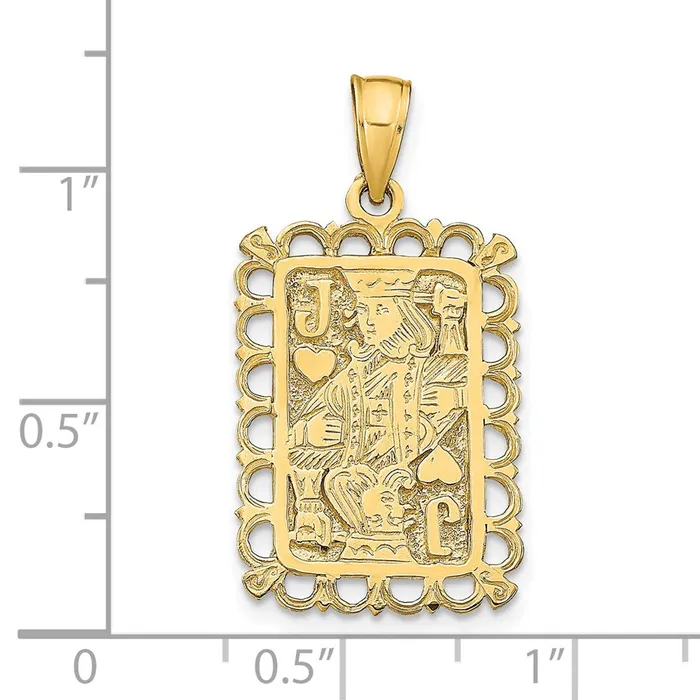 14K Jack of Hearts Pendant TreasureFineJewelers Necklaces
