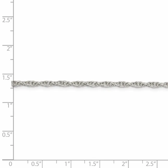 Sterling Silver 25mm Loose Rope Chain TreasureFineJewelers Necklaces