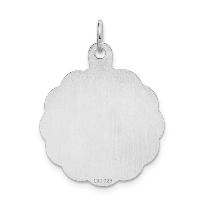 Sterling Silver Rhodiumplated A Date To Remember Disc Charm TreasureFineJewelers Earrings