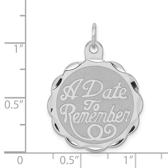 Sterling Silver Rhodiumplated A Date To Remember Disc Charm TreasureFineJewelers Earrings