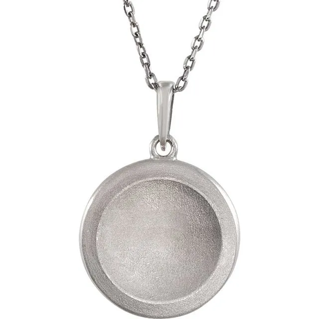 TreasureFineJewelers Necklaces Sterling Silver 005 CT Diamond Initial C 18 Necklace