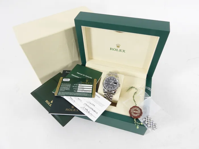 Rings I Miss You MAN Rolex Oyster Perpetual Datejust 36 Jubilee Band Black Dial