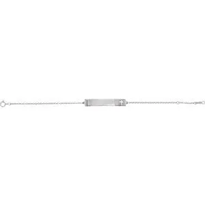 Platinum Pierced Cross Bar 6 127 12 Bracelet BRC7671003PSTWBC WB Choice Jewelry Bracelets
