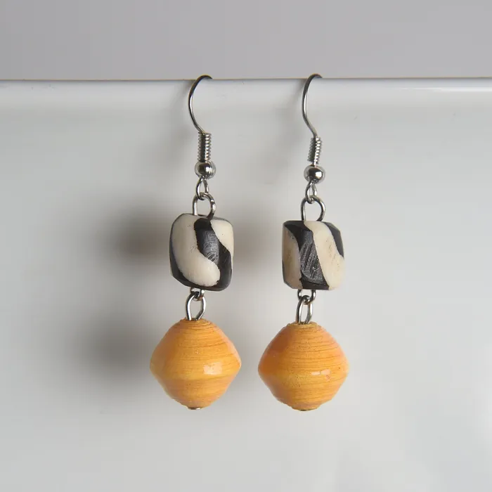 projecthavehope2 Earrings Asante Thanks Batik Bone Paper Earrings