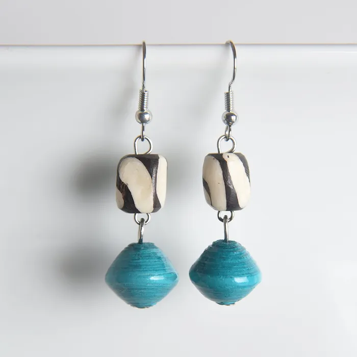 projecthavehope2 Earrings Asante Thanks Batik Bone Paper Earrings