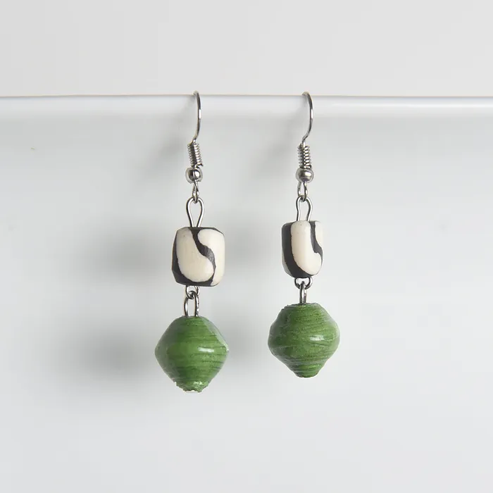 projecthavehope2 Earrings Asante Thanks Batik Bone Paper Earrings