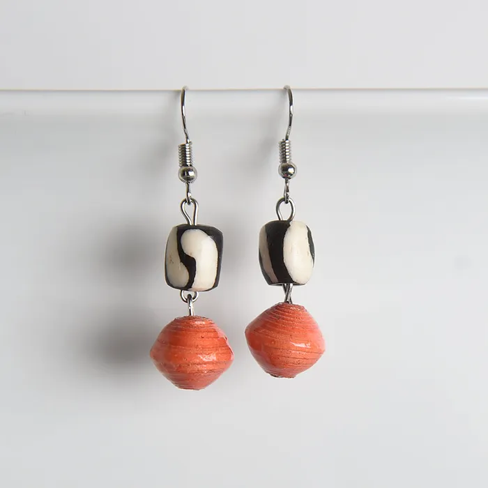 projecthavehope2 Earrings Asante Thanks Batik Bone Paper Earrings