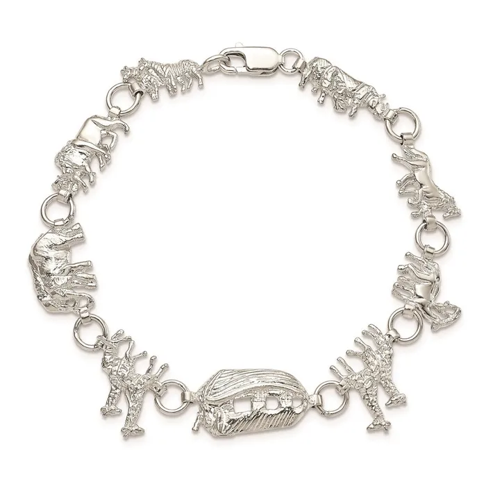 WB Choice Jewelry Bracelets Sterling Silver Noahs Ark BraceletWBCQG8947 WB Choice Jewelry Bracelets Sterling Silver Noahs Ark BraceletWBCQG8947