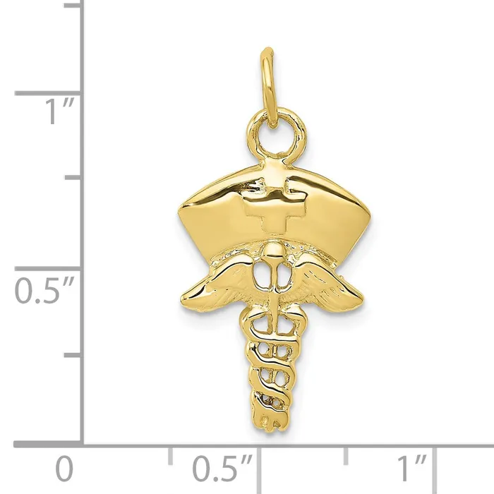 WB Choice Jewelry Charm Necklaces 10k Nurse Symbol CharmWBC10A1602