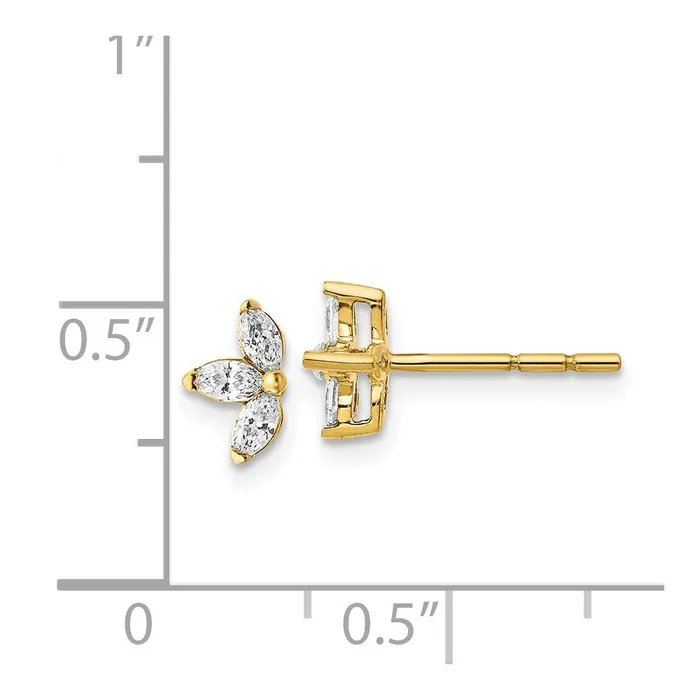 WB Choice Jewelry Earrings 14k 3stone Marquise Diamond EarringsWBCEM4177040YA WB Choice Jewelry Earrings 14k 3stone Marquise Diamond EarringsWBCEM4177040YA