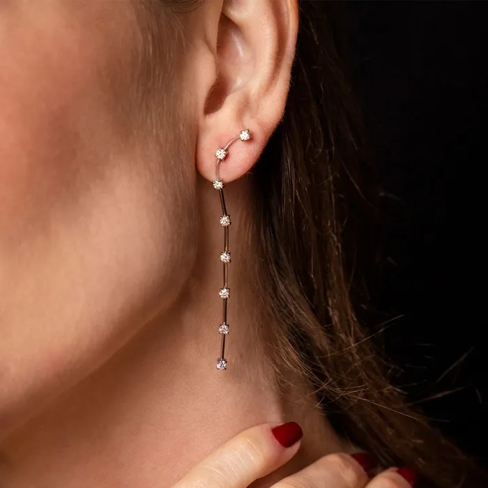 Earrings Jack Vartanian CELEBRATE EARRING IN 18K WHITE GOLD WITH DIAMOND