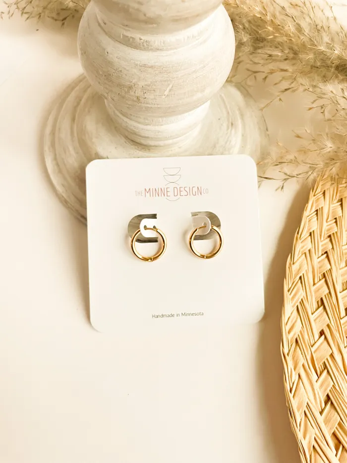 Earrings The Minne Design Co Dainty Gold Hoop