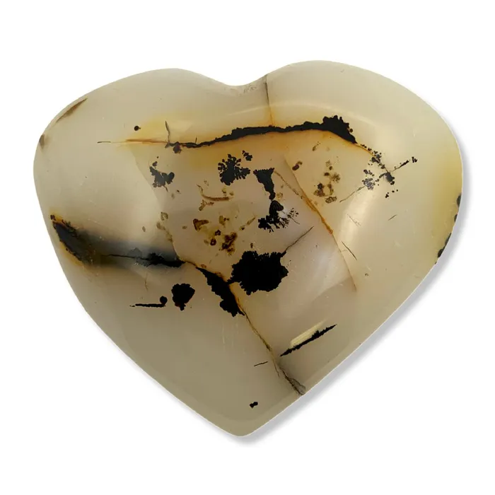 Necklaces Bliss Crystals Dendrite Agate Heart 2276g SK3935