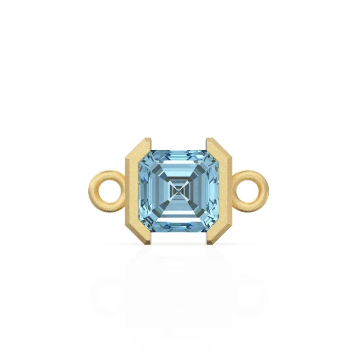 Bracelets Jalvi Co 14k Solid Gold Aquamarine Emerald Square Cut Connector Matte Finish Gemstone Station March Birthstone Bezel Charm Bracelet Spacer Bracelets Jalvi Co 14k Solid Gold Aquamarine Emerald Square Cut Connector Matte Finish Gemstone Station March Birthstone Bezel Charm Bracelet Spacer