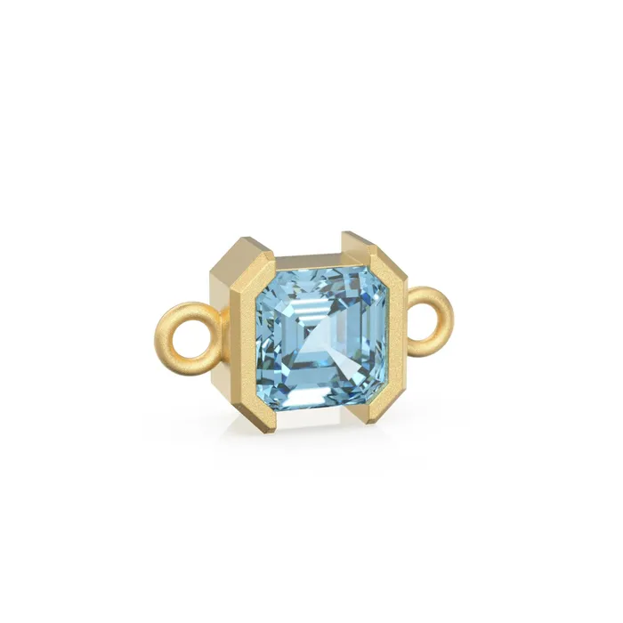Bracelets Jalvi Co 14k Solid Gold Aquamarine Emerald Square Cut Connector Matte Finish Gemstone Station March Birthstone Bezel Charm Bracelet Spacer Bracelets Jalvi Co 14k Solid Gold Aquamarine Emerald Square Cut Connector Matte Finish Gemstone Station March Birthstone Bezel Charm Bracelet Spacer