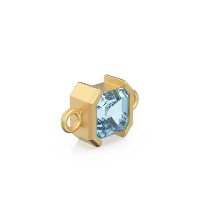 Bracelets Jalvi Co 14k Solid Gold Aquamarine Emerald Square Cut Connector Matte Finish Gemstone Station March Birthstone Bezel Charm Bracelet Spacer Bracelets Jalvi Co 14k Solid Gold Aquamarine Emerald Square Cut Connector Matte Finish Gemstone Station March Birthstone Bezel Charm Bracelet Spacer