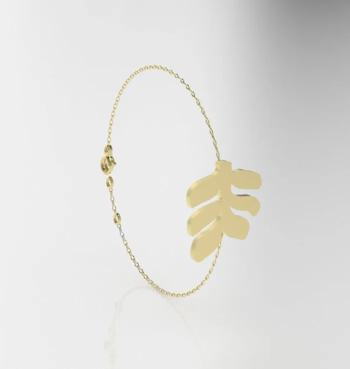 JCM DESIGN JEWELRY Bracelets 14k Bracelet perfect for any time leaves style JCM DESIGN JEWELRY Bracelets 14k Bracelet perfect for any time leaves style