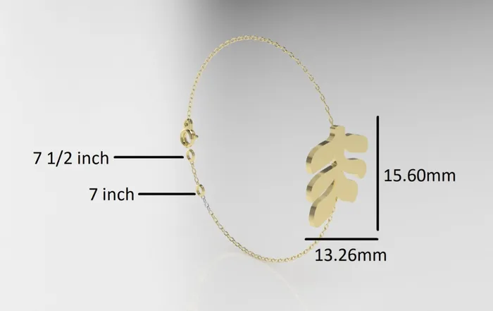 JCM DESIGN JEWELRY Bracelets 14k Bracelet perfect for any time leaves style