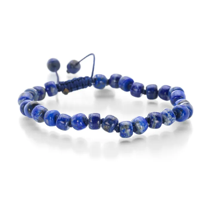 Joseph Brooks 6mm Smooth Lapis Bead Bracelet Bracelets