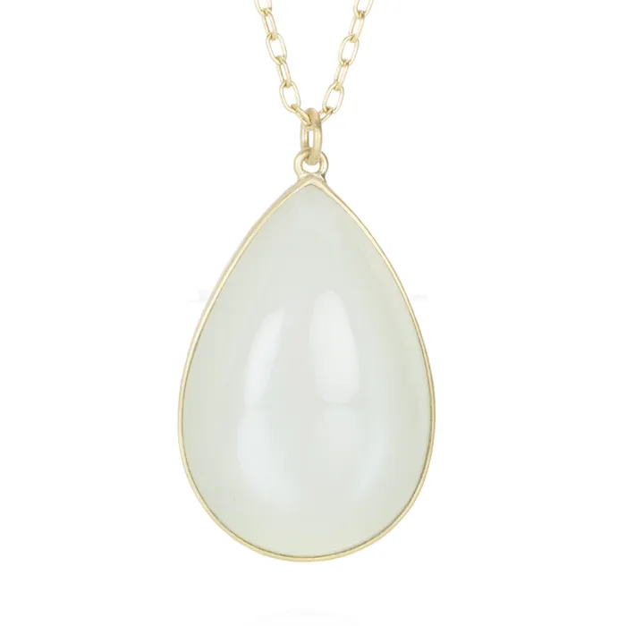 Lola Brooks Necklaces Pear Shaped Moonstone Pendant Necklace