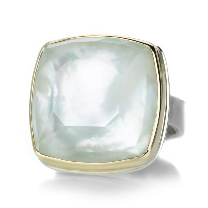 Rock Crystal over Mother of Pearl Ring Jamie Joseph Rings