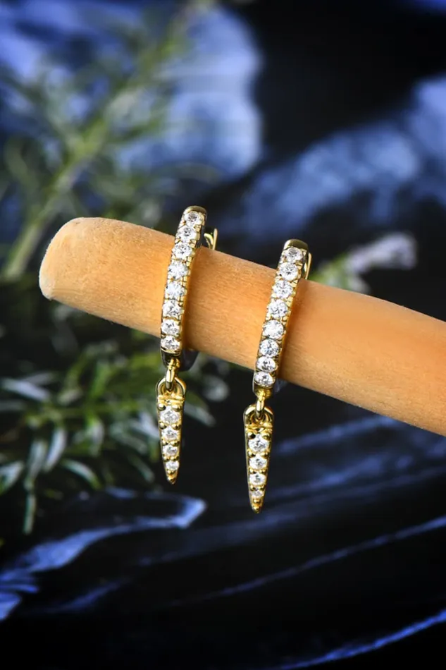 Trendsi Earrings Moissanite 925 Sterling Silver Huggie Drop Earrings
