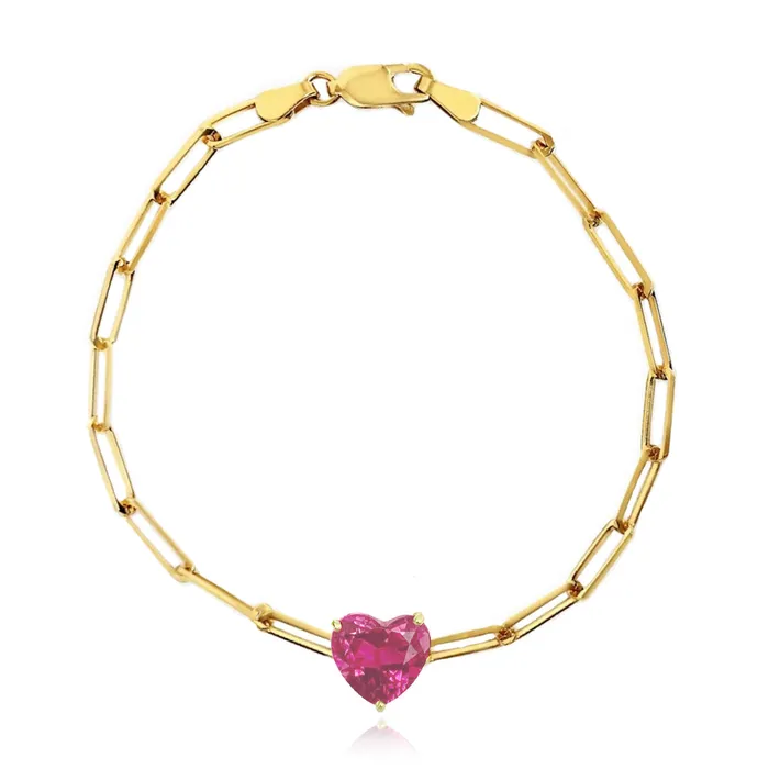 Bracelets Alev Collection Semi Precious Gemstone Paperclip Bracelet