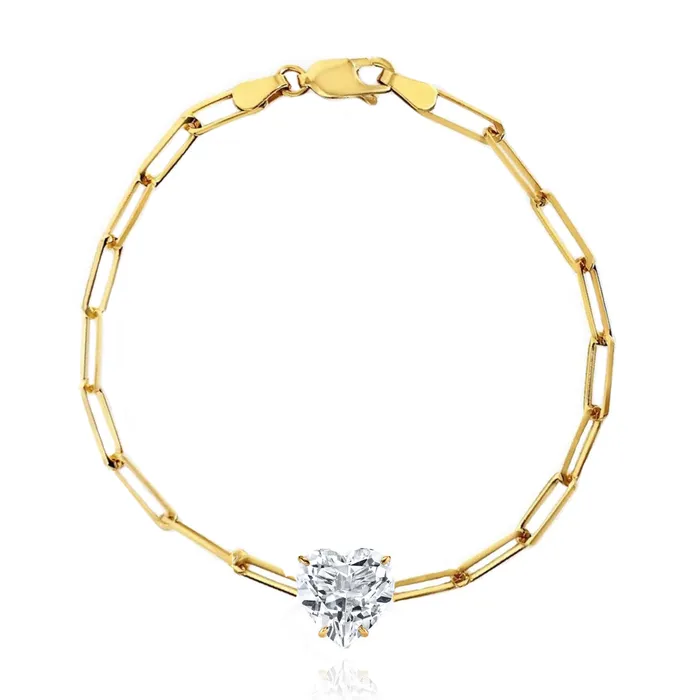 Bracelets Alev Collection Semi Precious Gemstone Paperclip Bracelet