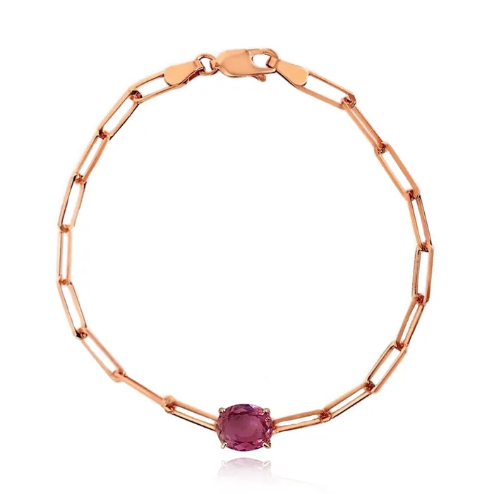 Bracelets Alev Collection Semi Precious Gemstone Paperclip Bracelet