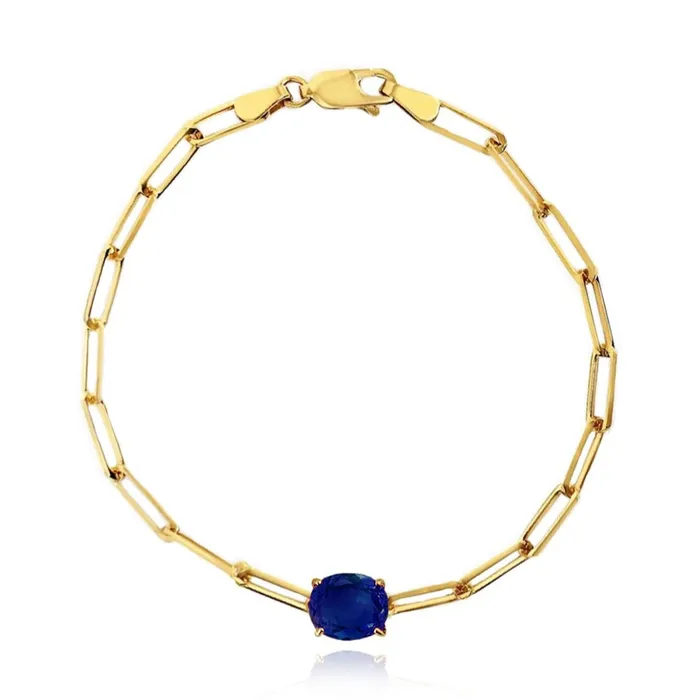 Bracelets Alev Collection Semi Precious Gemstone Paperclip Bracelet