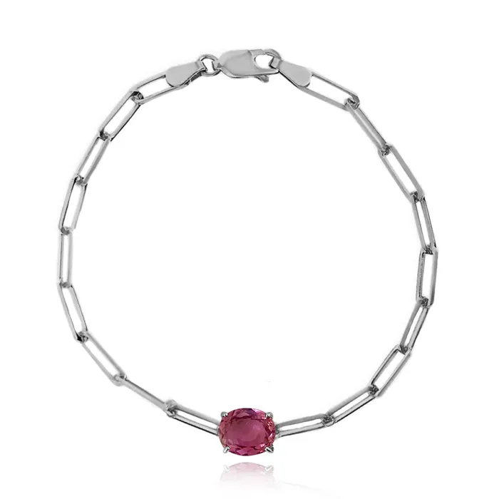 Bracelets Alev Collection Semi Precious Gemstone Paperclip Bracelet