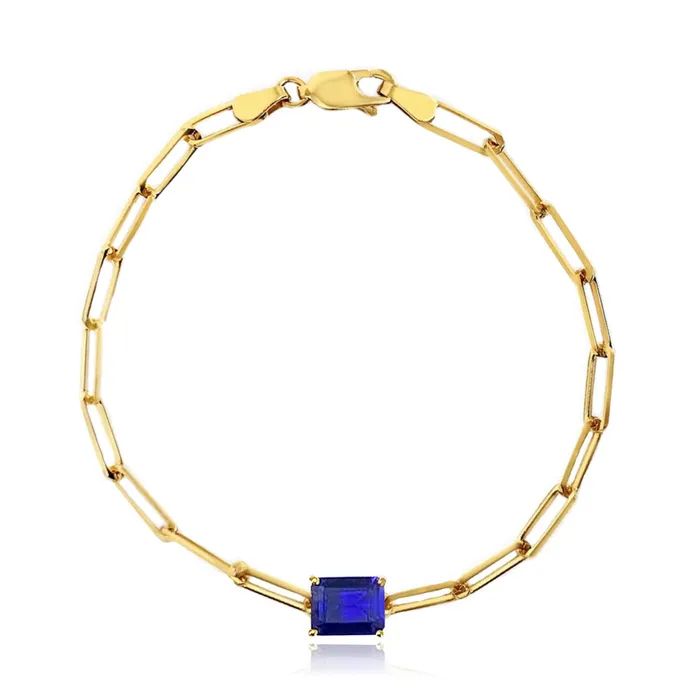 Bracelets Alev Collection Semi Precious Gemstone Paperclip Bracelet