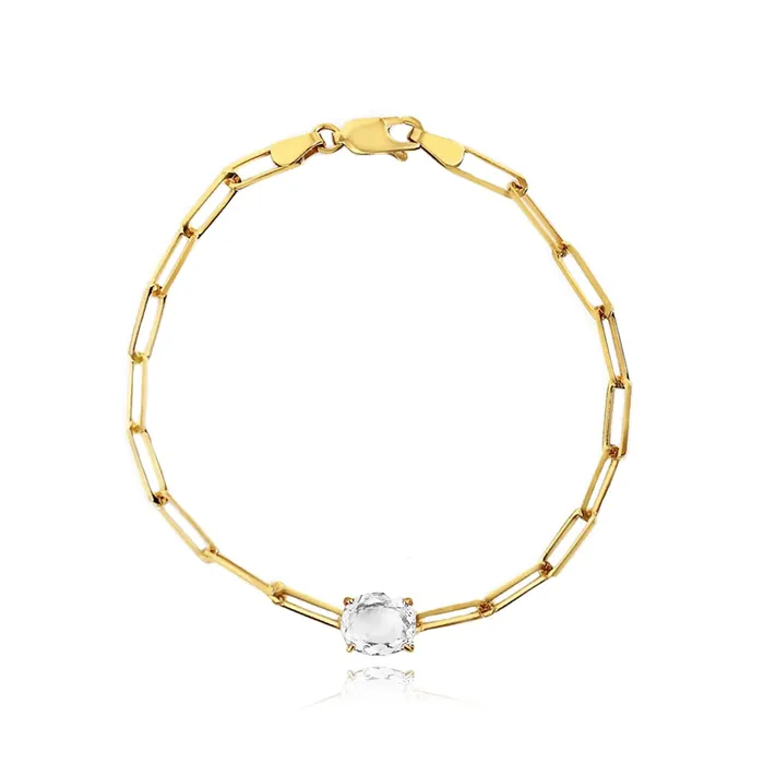 Bracelets Alev Collection Semi Precious Gemstone Paperclip Bracelet