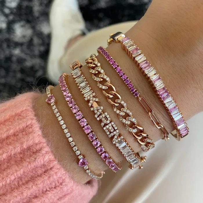 Bracelets Half and Half Black Diamond Tennis Bracelet Alev Collection
