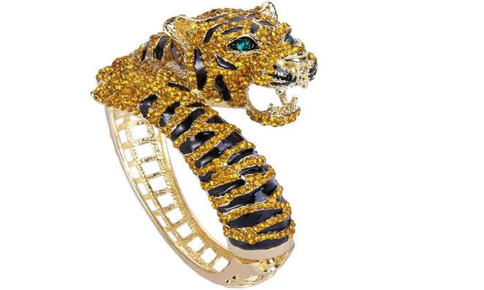 Bracelets sparklingselections Gold Tone Brown Tiger Rhinestone Bracelet Bangle Bracelets sparklingselections Gold Tone Brown Tiger Rhinestone Bracelet Bangle