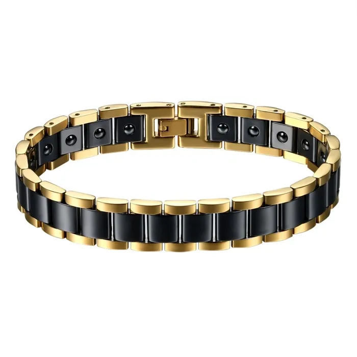 Bracelets sparklingselections New Stainless Steel Heavy Energy Health Golden Bracelets For Men Bracelets sparklingselections New Stainless Steel Heavy Energy Health Golden Bracelets For Men