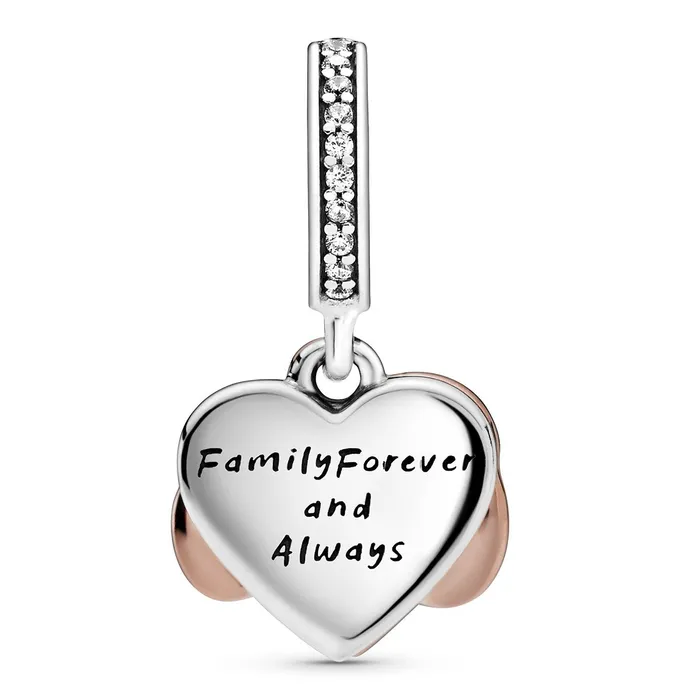 Charm Necklaces Pandora Sparkling Infinity Heart Dangle Charm Pandora
