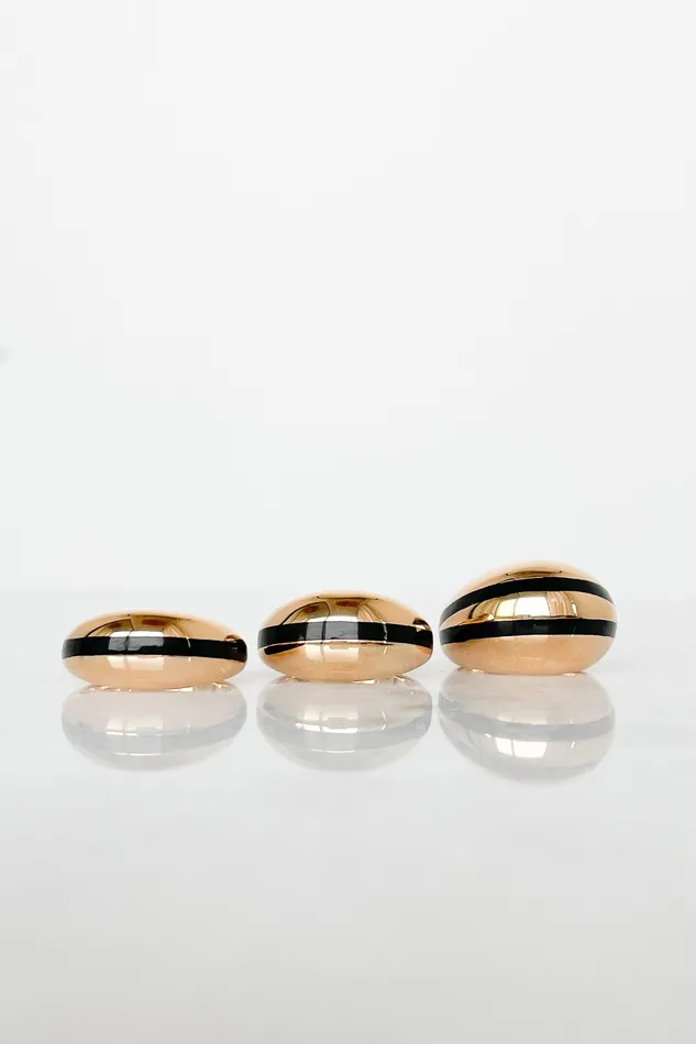 DEZSO Rings Enamel Stripe Dome Ring