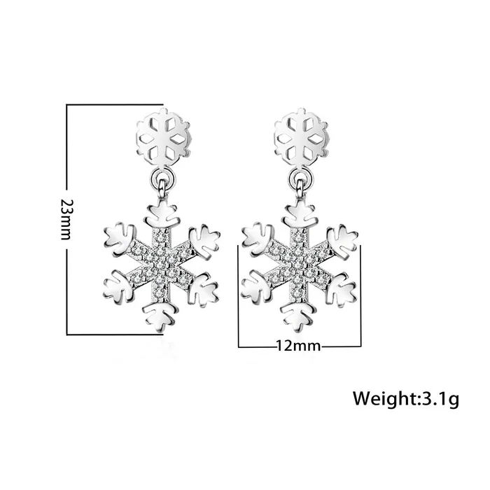Earrings Romantic Snow Stud Earrings sparklingselections