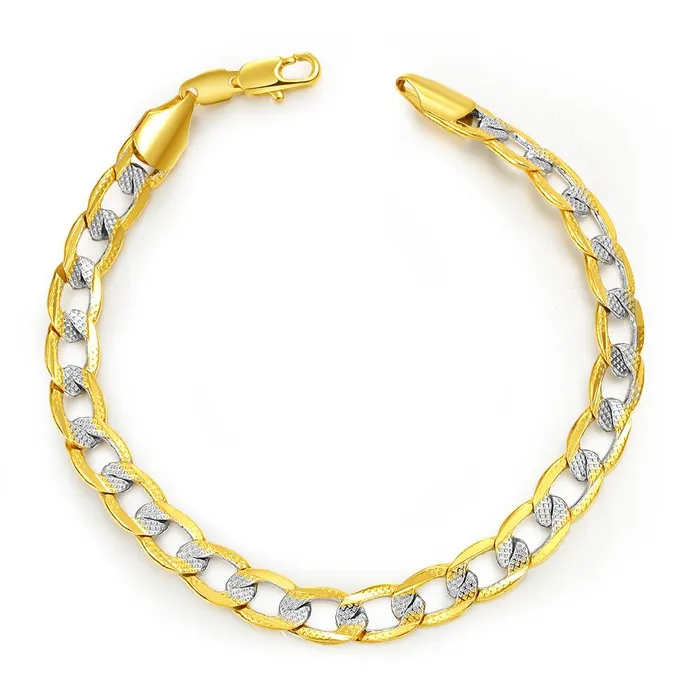 Mens Gold Color Two Tone Bracelet sparklingselections Bracelets