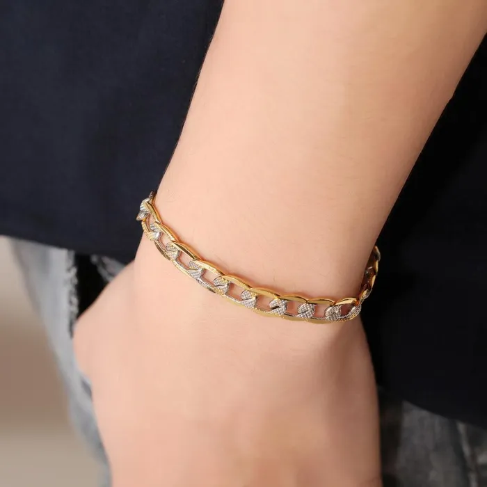 Mens Gold Color Two Tone Bracelet sparklingselections Bracelets Mens Gold Color Two Tone Bracelet sparklingselections Bracelets
