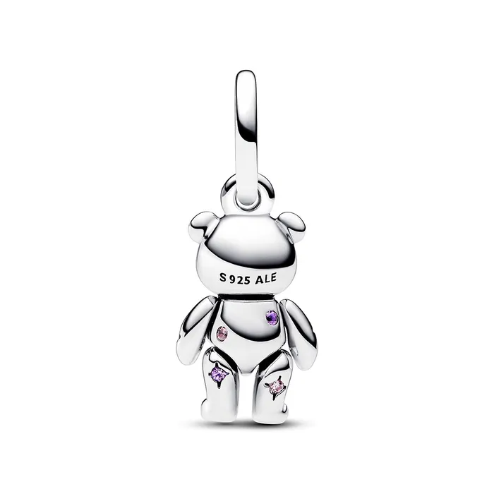 Pandora Charm Necklaces Movable Teddy Bear Dangle Charm