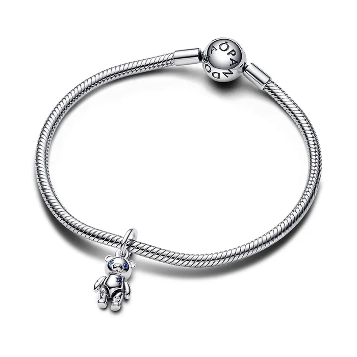 Pandora Charm Necklaces Movable Teddy Bear Dangle Charm