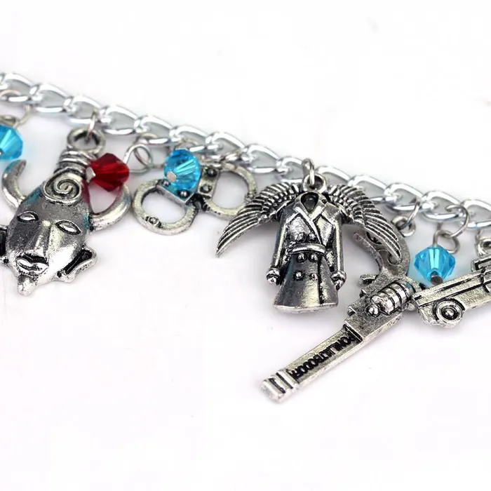 sparklingselections Bracelets Supernatural Female Bracelet Inspired Charm Anchor Pattern Dean Sam Metal Rope Chain Bracelets For Womens Jewelry