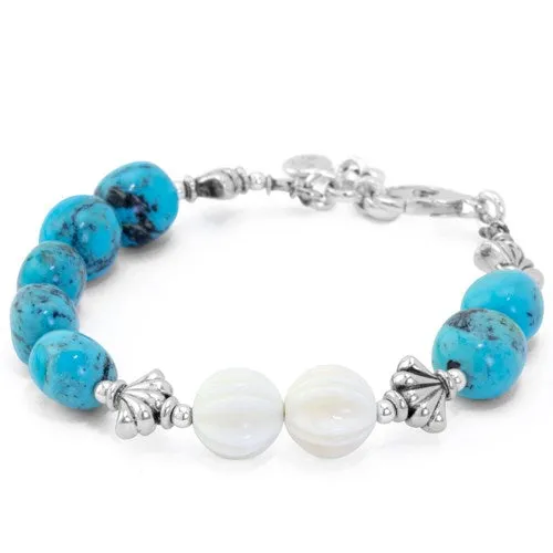 The Goddess Collection Turquoise Nugget Bracelet 2 Elisa Ilana Bracelets