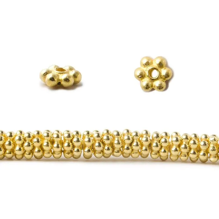 3mm Daisy Spacers with Sterling Silver Base 4 inch 78 Beads Beadsofcambaycom Rings